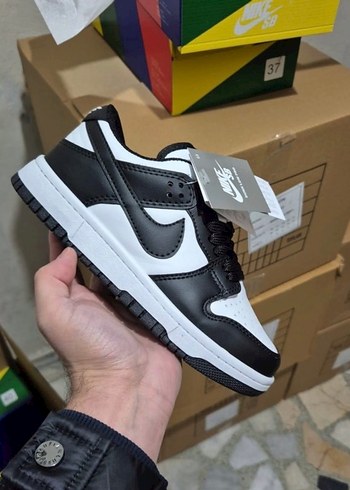 Siyah Beyaz Platform Topuklu Spor Ayakkabı - Görsel 2