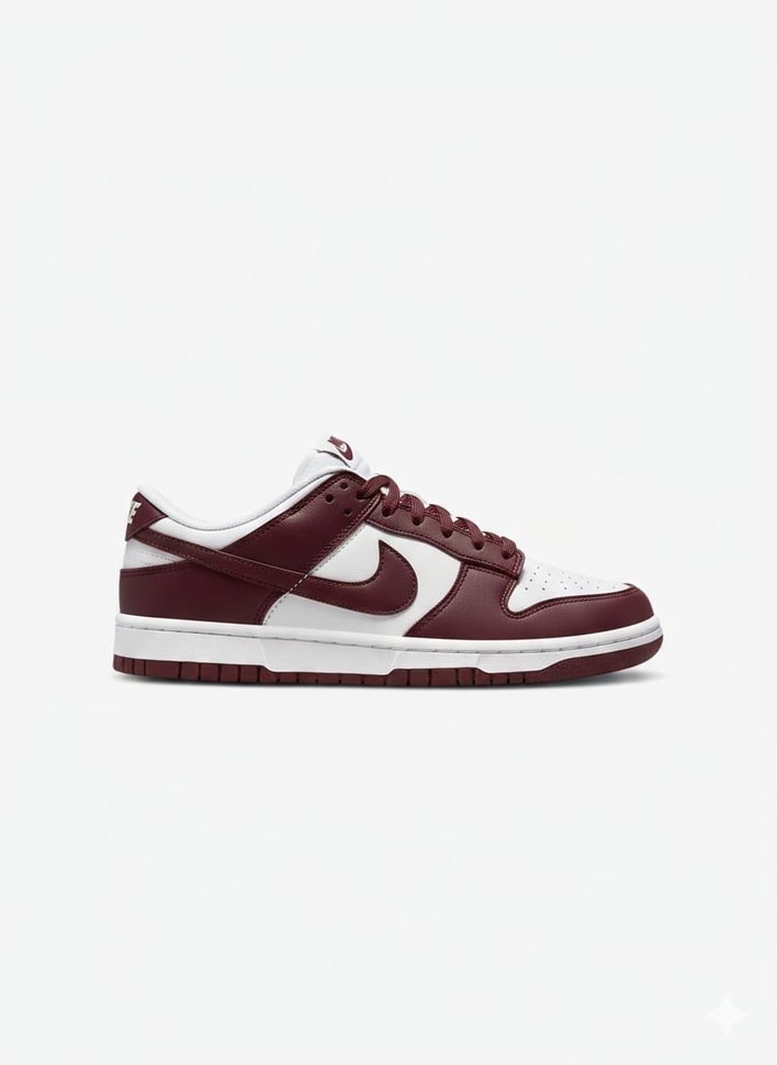 Bordo Stiletto Topuklu Spor Sneaker - Görsel 4