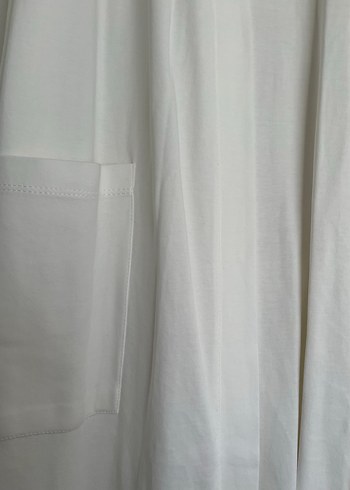 Krem rengi uzun Kollu Salaş Kadın Sabahlık - Görsel 4