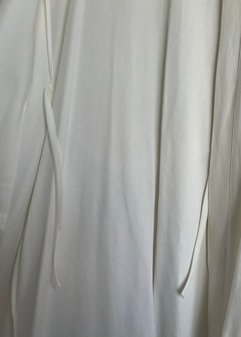 Krem rengi uzun Kollu Salaş Kadın Sabahlık - Görsel 3