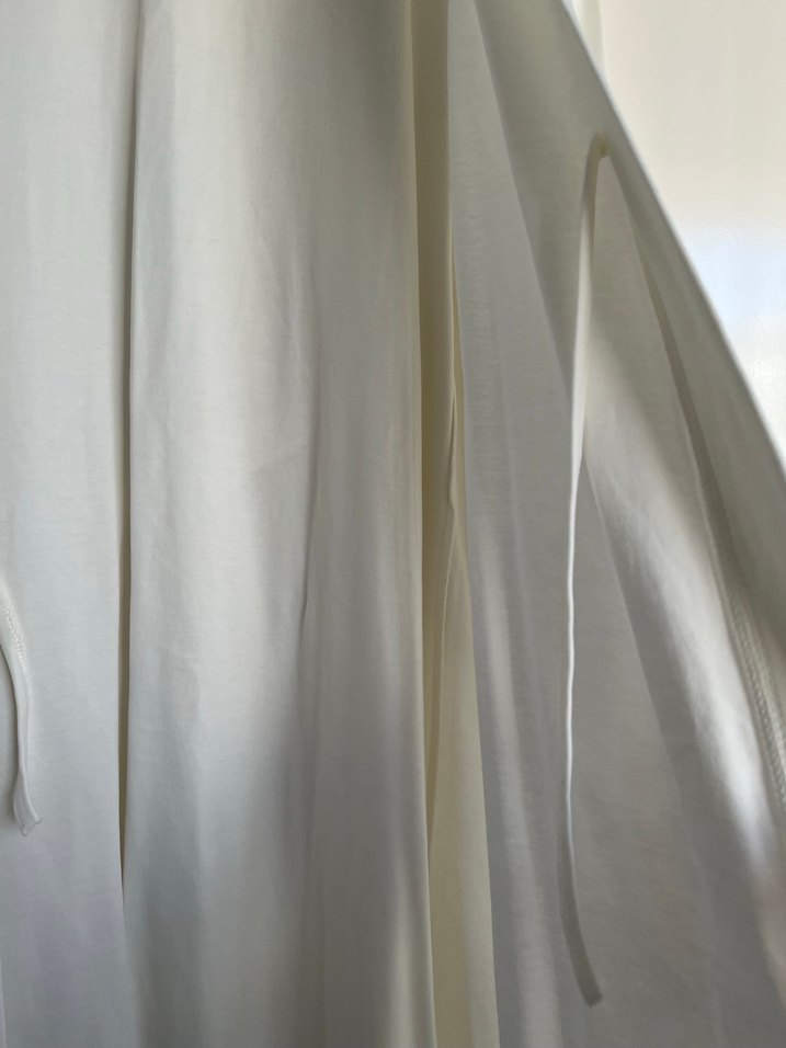 Krem rengi uzun Kollu Salaş Kadın Sabahlık - Görsel 2