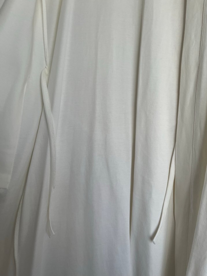 Krem rengi uzun Kollu Salaş Kadın Sabahlık - Görsel 3