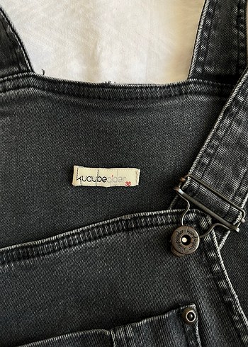 Kuaybe Gider Antrasit Denim Salopet - Görsel 6