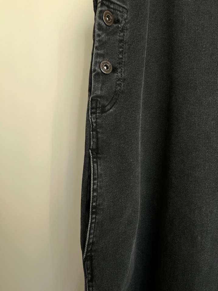 Kuaybe Gider Antrasit Denim Salopet - Görsel 3