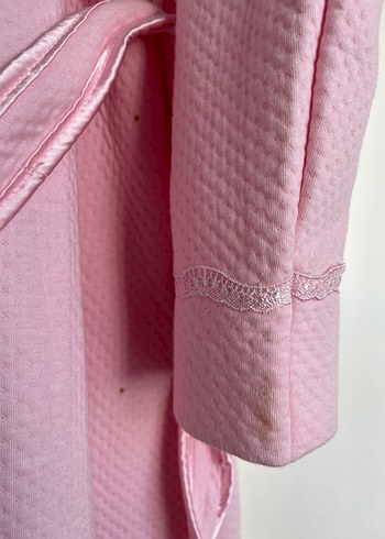 Pembe Uzun Kollu Kadın Sabahlık - Görsel 7