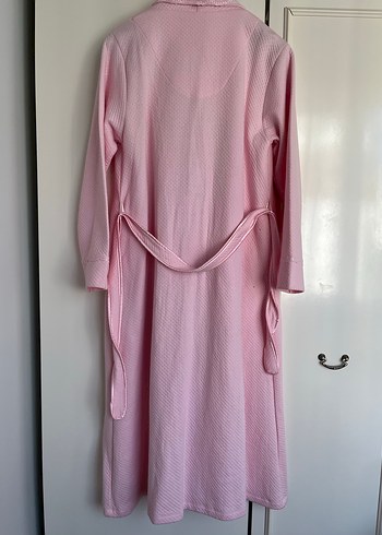 Pembe Uzun Kollu Kadın Sabahlık - Görsel 6
