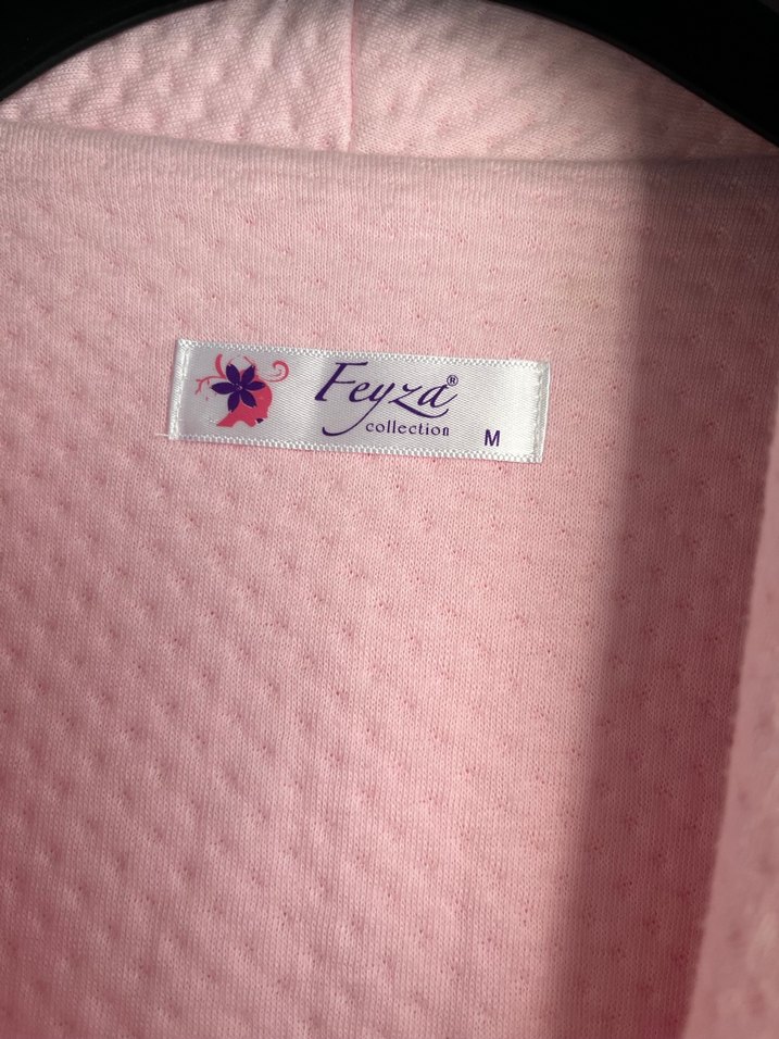 Pembe Uzun Kollu Kadın Sabahlık - Görsel 5