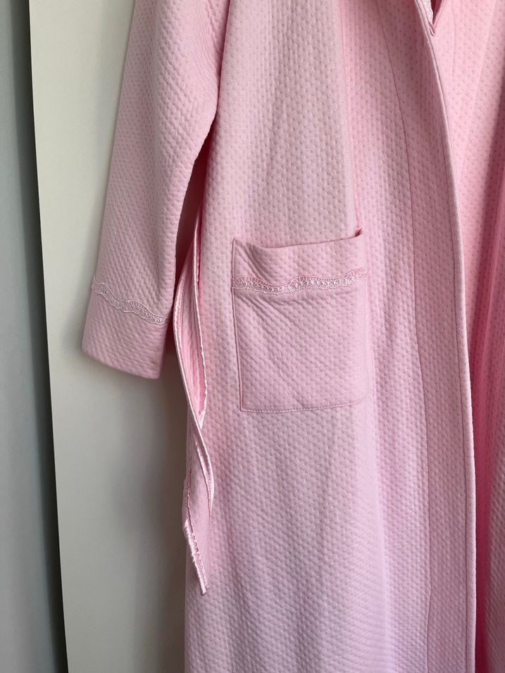 Pembe Uzun Kollu Kadın Sabahlık - Görsel 2