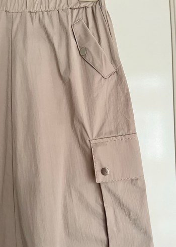 SOUL Paraşüt kumaş Rahat Kesim midi Etek - Görsel 3