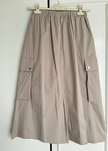 SOUL Paraşüt kumaş Rahat Kesim midi Etek - Görsel 4