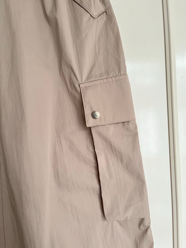 SOUL Paraşüt kumaş Rahat Kesim midi Etek - Görsel 2