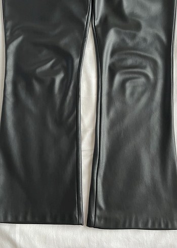 Manuka Deri Siyah Kadın Pantolon - Görsel 5