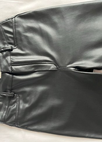 Manuka Deri Siyah Kadın Pantolon - Görsel 3