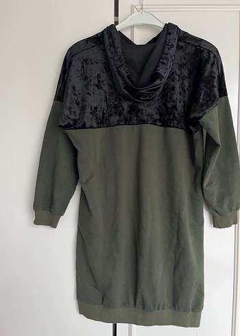 Kapüşonlu, Uzun Kollu Kadın Tunik - Görsel 3