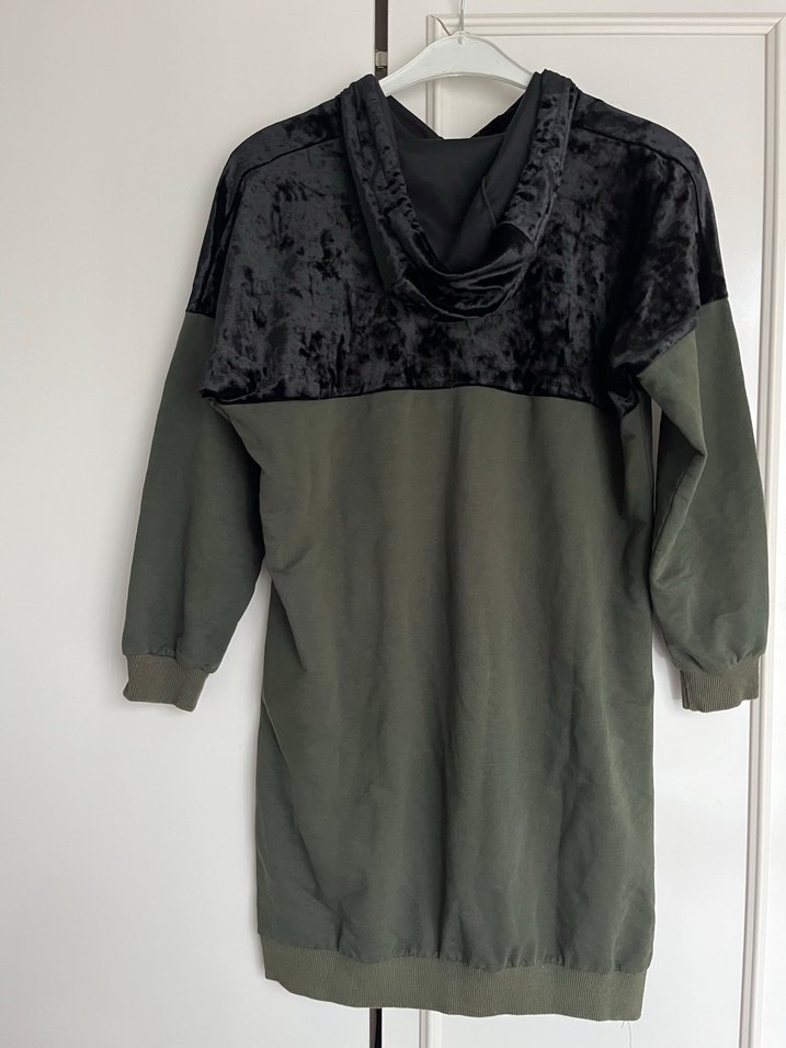 Kapüşonlu, Uzun Kollu Kadın Tunik - Görsel 3