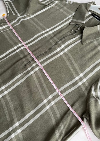 Ekose Desenli Kadın Tunik - Görsel 7