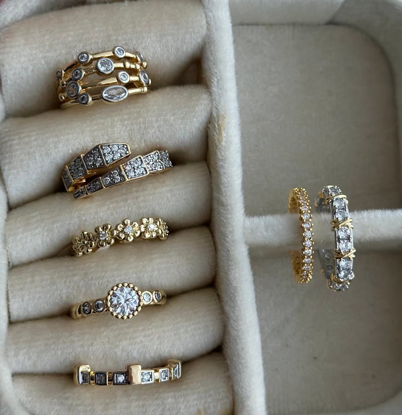 Gold Renkli Çelik ve Xuping Kadın Yüzük - Görsel 2