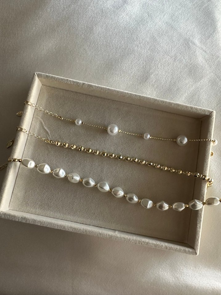 Beyaz İnci bileklik - Görsel 2