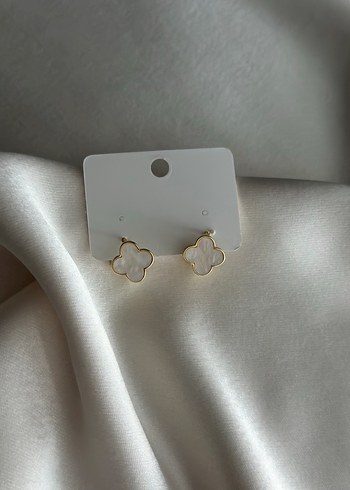 Van cleef model çift taraflı çelik küpe - Görsel 2