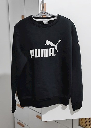 Puma Siyah Bisiklet Yaka Sweatshirt