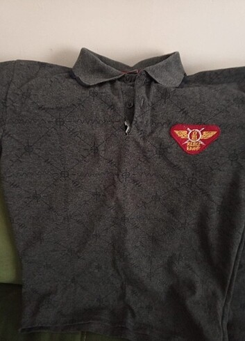 erkek çocuk polo yaka füme renk t shirt ikisi 50tl