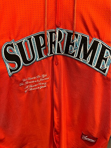 m Beden turuncu Renk Supreme oversize gömlek