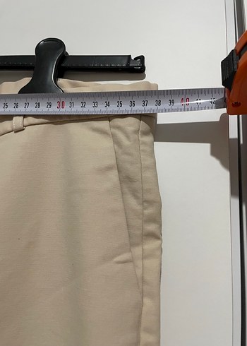 Bej Midi Kadın Kumaş Pantolon - Görsel 3