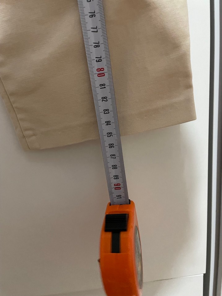 Bej Midi Kadın Kumaş Pantolon - Görsel 5