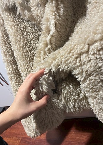 Bej Kürk Detaylı Midi Kadın Ceket - Görsel 4