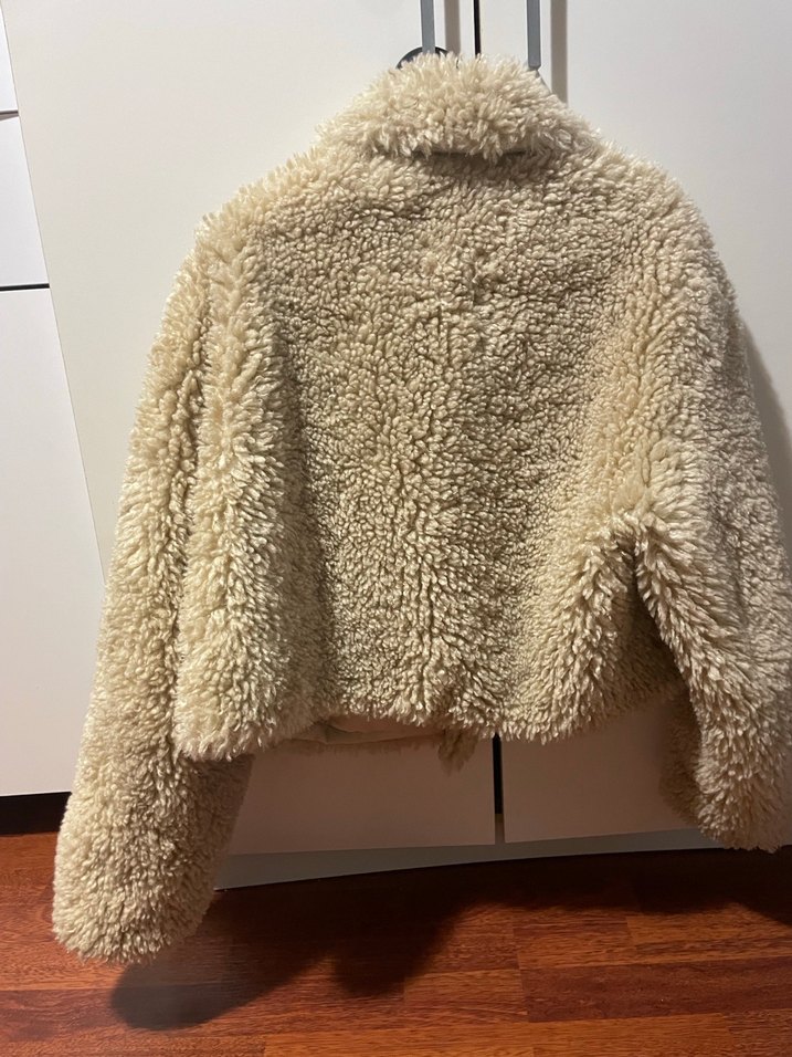 Bej Kürk Detaylı Midi Kadın Ceket - Görsel 5