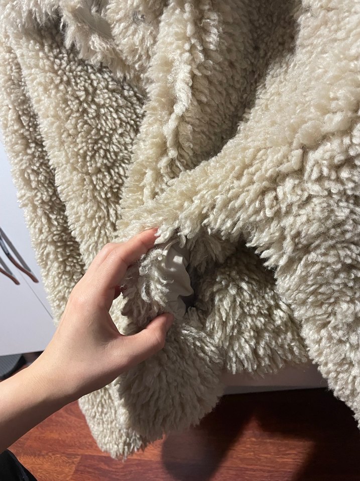 Bej Kürk Detaylı Midi Kadın Ceket - Görsel 4