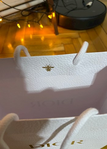 Dior Beyaz Parlak Alışveriş Çantası - Görsel 3