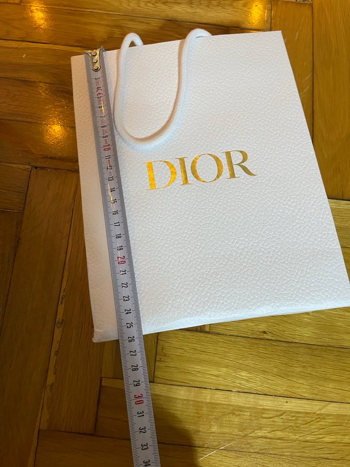 Dior Beyaz Parlak Alışveriş Çantası - Görsel 5