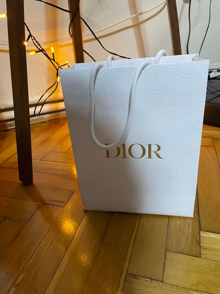 Dior Beyaz Parlak Alışveriş Çantası - Görsel 2