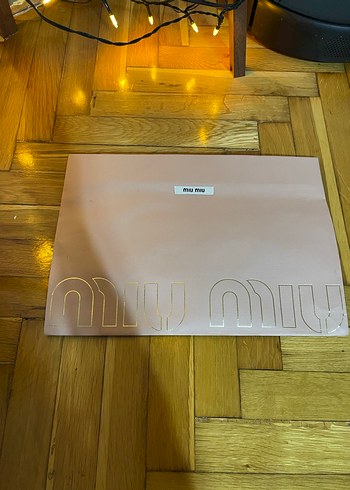 Bej Miu Miu Kadın Kağıt Çanta - Görsel 3