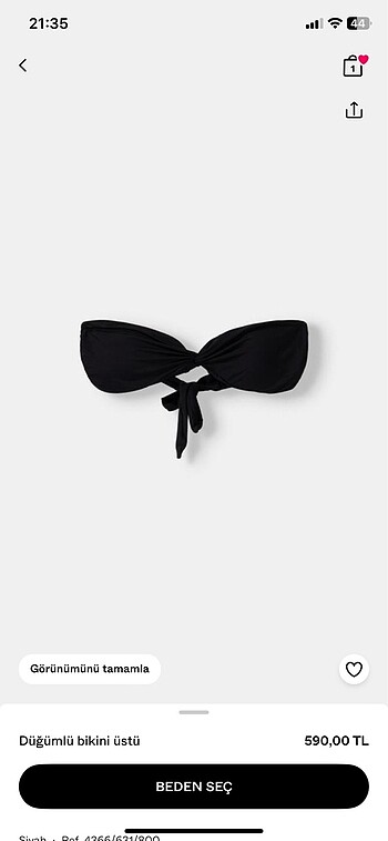 Bershka straplez bikini üstü