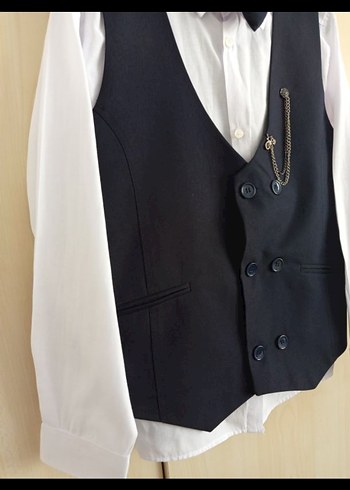 Çocuk Yelek, papyon,pantolon Takımı - Görsel 3