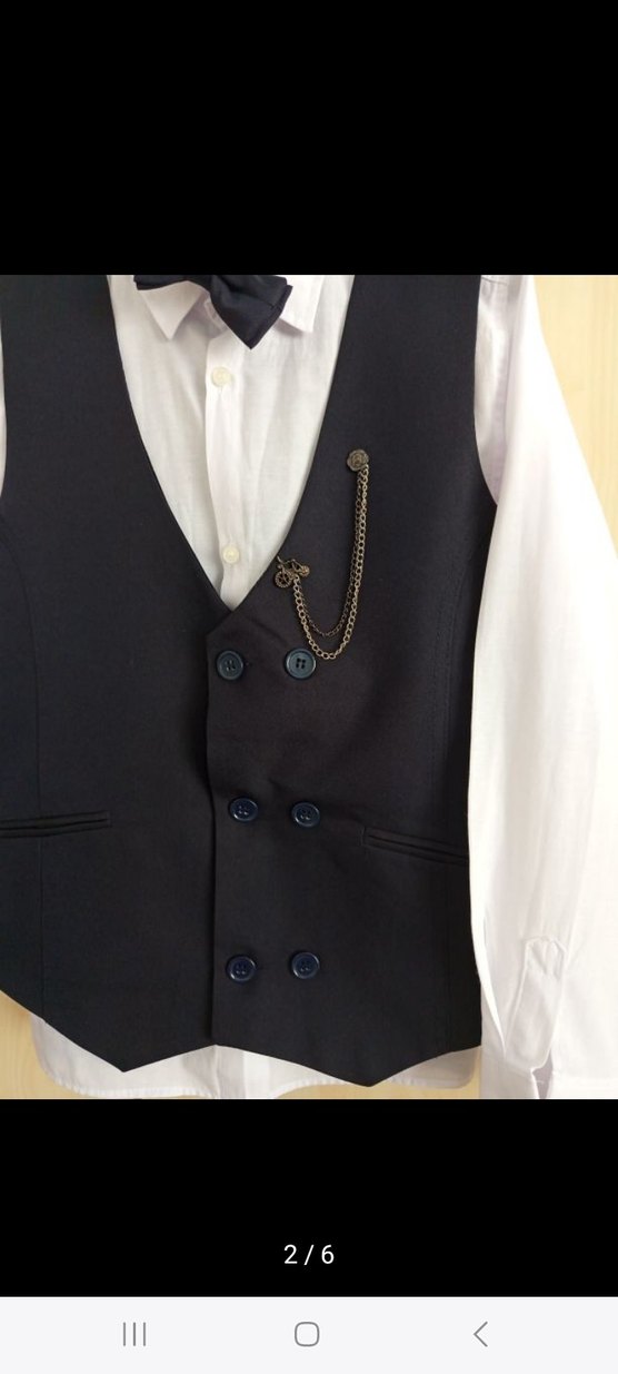 Çocuk Yelek, papyon,pantolon Takımı - Görsel 4