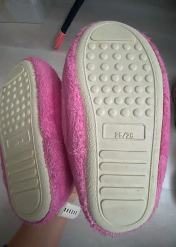 Kız Çocuk Pembe Peluş Sıcak Ev Terliği - Görsel 2