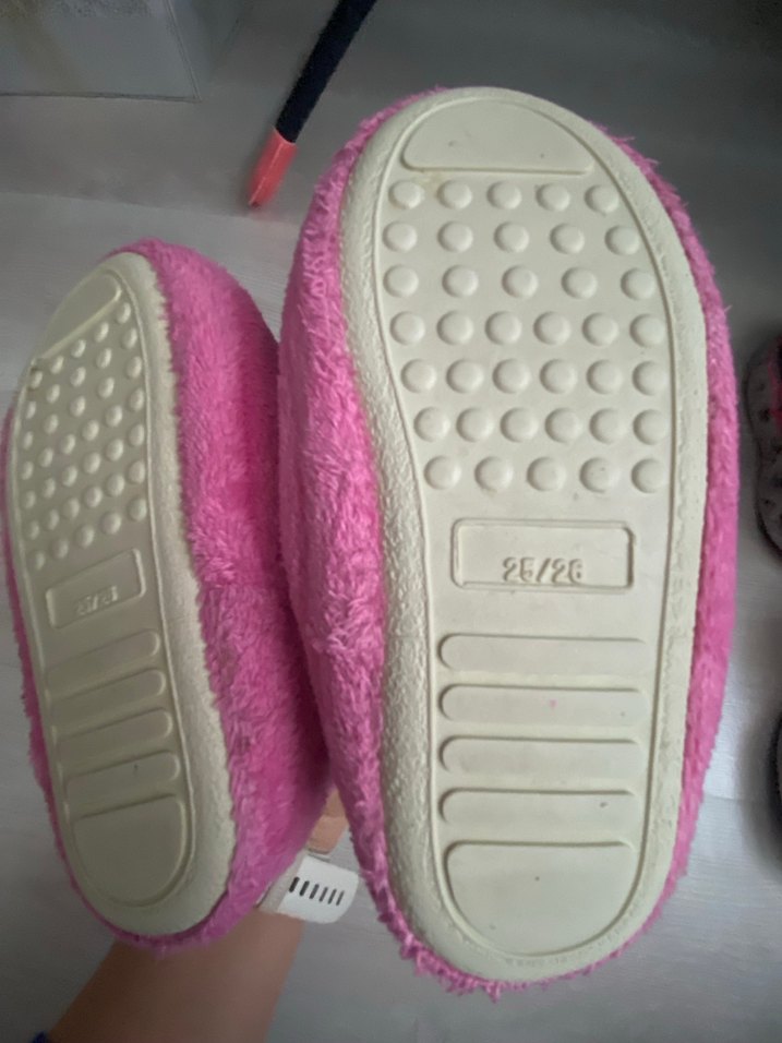 Kız Çocuk Pembe Peluş Sıcak Ev Terliği - Görsel 2