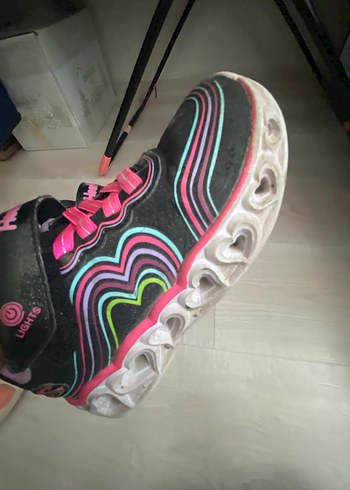 Kız Çocuk Renkli Baskılı Spor Ayakkabı - Görsel 3