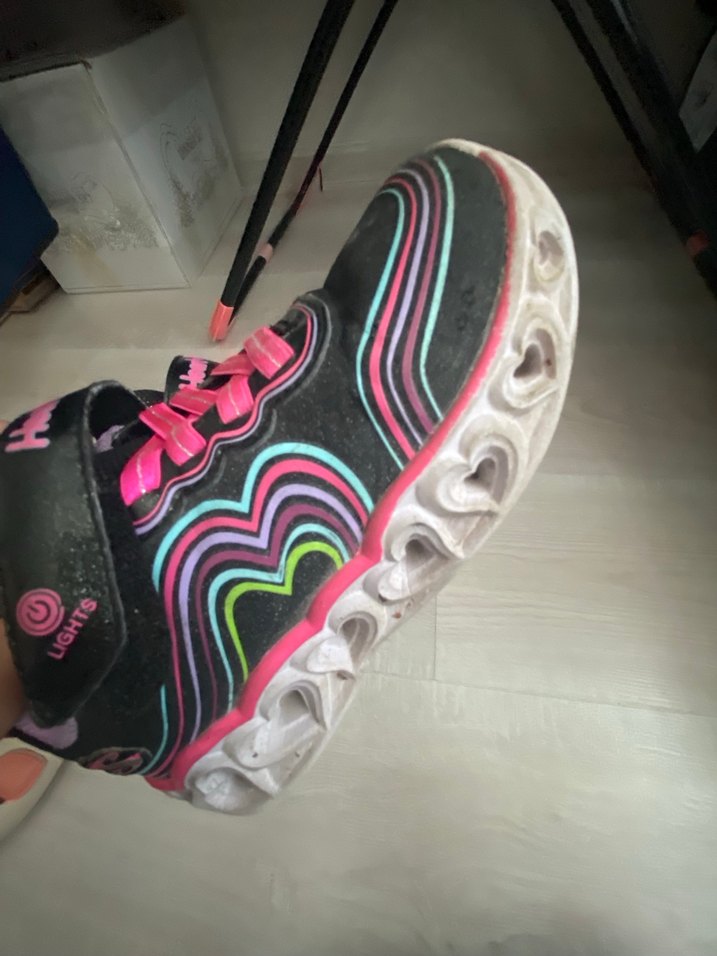 Kız Çocuk Renkli Baskılı Spor Ayakkabı - Görsel 3