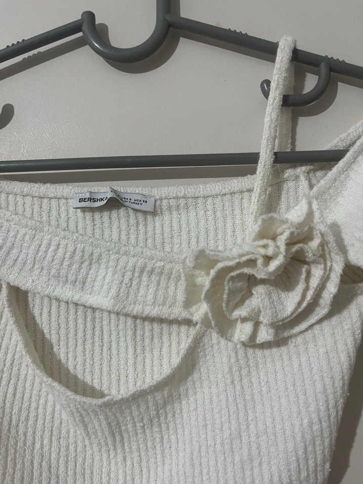 Gül detaylı Uzun Kollu Bluz - Görsel 4