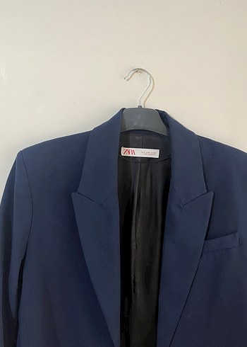 Düğmeli Lacivert Kadın Blazer Ceket - Görsel 3