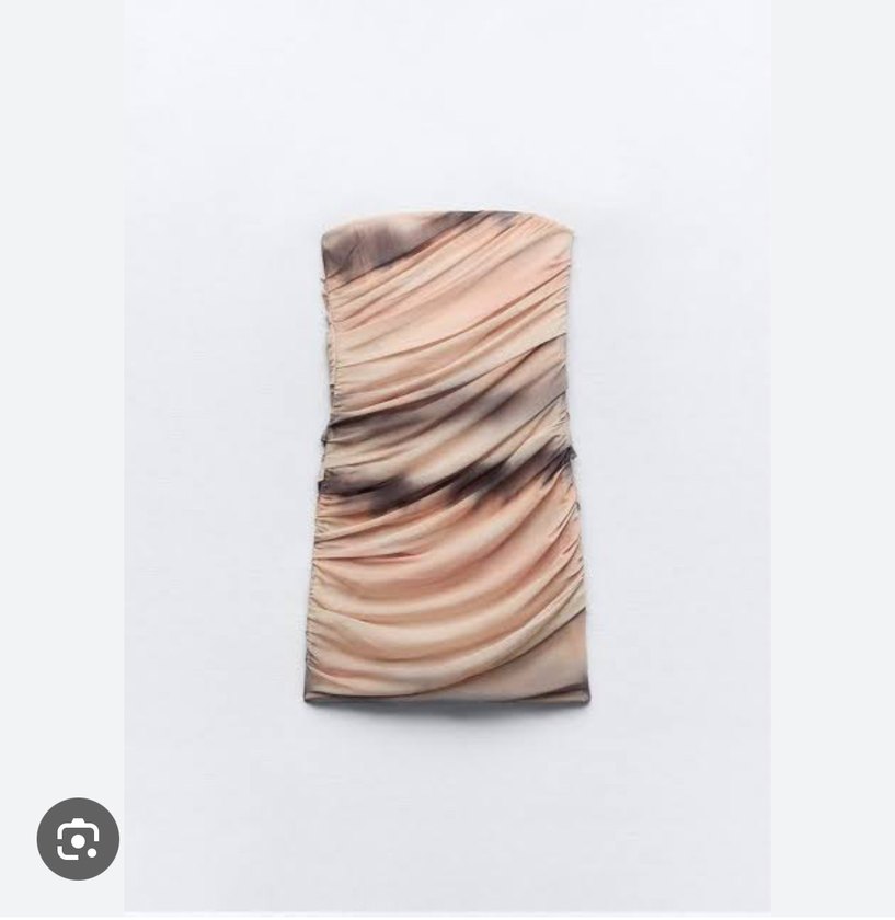 Drapeli Straplez Mini Elbise - Görsel 2