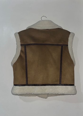 Kürk Detaylı Süet Kolsuz Midi Ceket Zara - Görsel 5