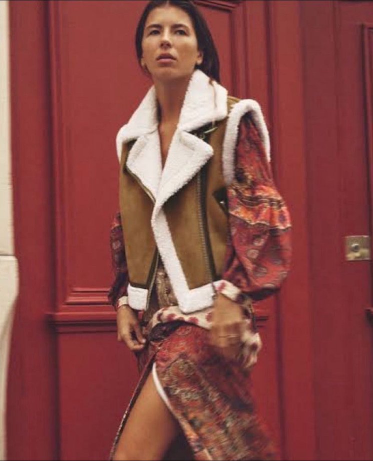 Kürk Detaylı Süet Kolsuz Midi Ceket Zara - Görsel 2