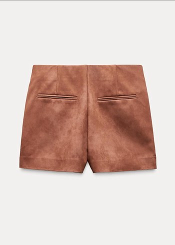 Süet Görünümlü Mini Etek - Görsel 2