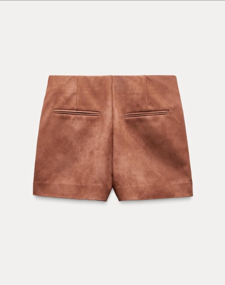 Süet Görünümlü Mini Etek - Görsel 2