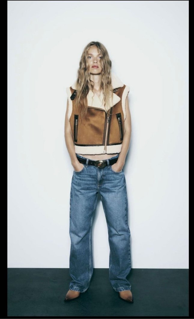 Kürk Detaylı Süet Kolsuz Kadın Yelek - Görsel 4